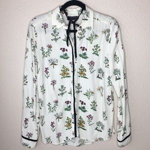 Topshop blouse with velvet choker